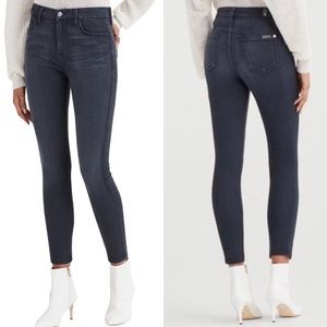 7 FOR ALL MANKIND The Skinny Jeans Dark Grey Wash